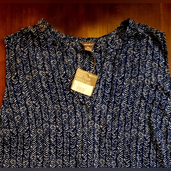 EDDIE BAUER Sunrise Sleeveless Popover Batik Blouse NWT - Picture 15 of 15